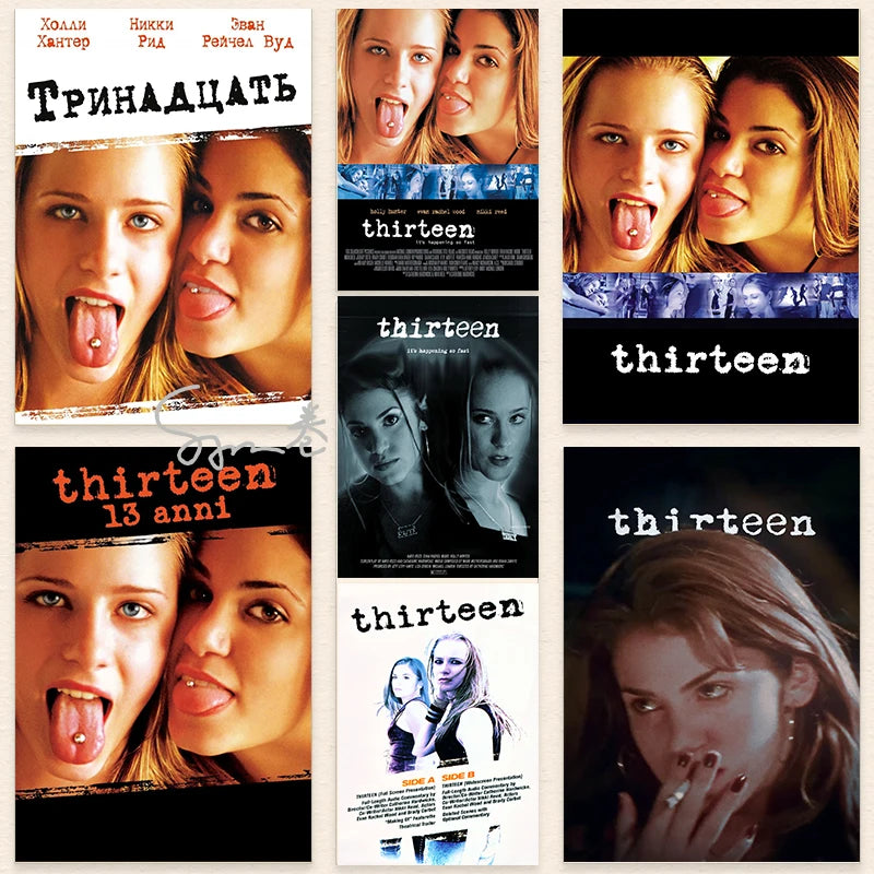 Thirteen Movie Film Poster Canvas Printing Teenage Movie Thirteen Wall Art Decor Home Room Cinema Aesthetic Wall Decoration Gift Thirteen Movie Film Poster Canvas Printing Teenage Movie Thirteen Wall Art Decor Home Room Cinema Aesthetic Wall Decoration Gift